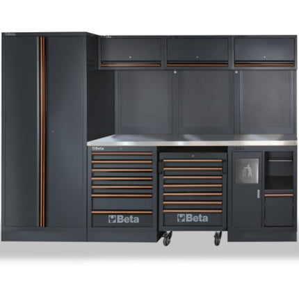 BETA C45PRO X/ ARREDO PRO X-3MT+ARMADIO+ ASSORTIMENTO 85 UTENSILI GRIGIO