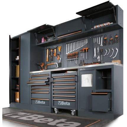 BETA C45PRO X/ ARREDO PRO X-3MT+ARMADIO+ ASSORTIMENTO 85 UTENSILI GRIGIO