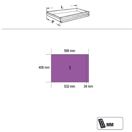 BETA C45PRO X/ ARREDO PRO X-3MT+ARMADIO+ ASSORTIMENTO 85 UTENSILI GRIGIO