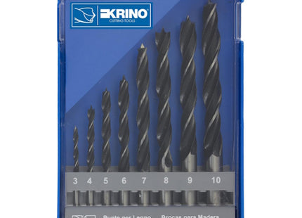 KRINO SERIE PUNTE DA LEGNO A 2 TAGLIENTI IN BOX DA PZ 8 D.MM3-10
