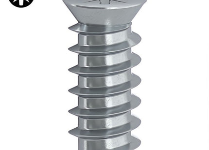 AMBROVIT VITE EURO A TESTA SVASATA PIANA PZ2 ZINCATA BIANCA D.MM6,3X11