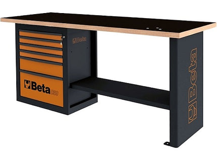 BETA C59A BANCO CON 1 CASSETTIERA DA 6 CASSETTI MM.2000X700