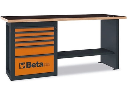 BETA C59A BANCO CON 1 CASSETTIERA DA 6 CASSETTI MM.2000X700