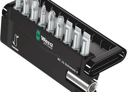 WERA SET INSERTI BIT-CHECK 10 UNIVERSAL 4 CON PORTAINSERTI