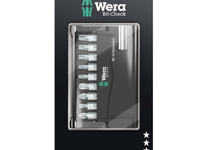 WERA SET INSERTI BIT-CHECK 10 UNIVERSAL 5 CON PORTAINSERTI