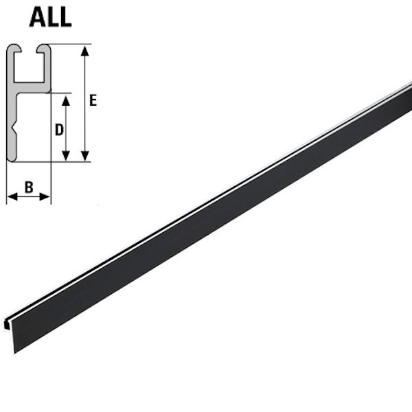 SIT GUAINA SUPPORTO IN ALLUMINIO PER STRIP MM2500 ART.1263 G-ALL-5 NERO
