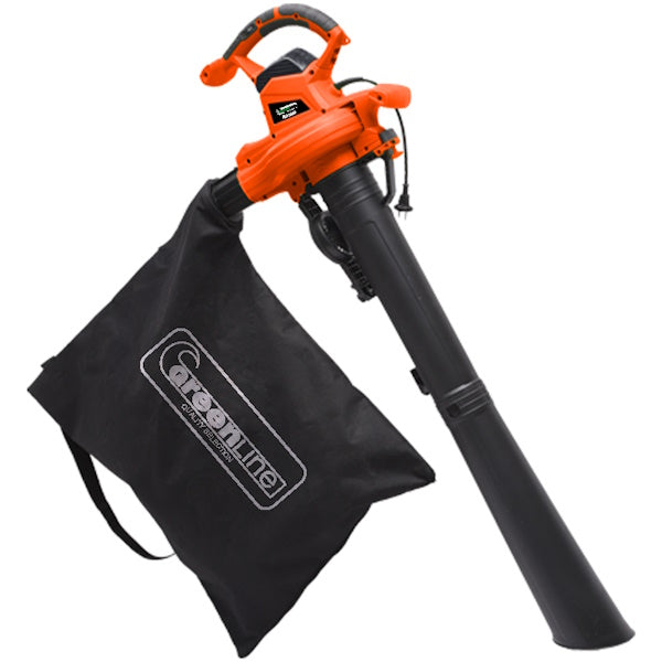 GREENLINE SOFFIATORE ASPIRATORE ELETTRICO GLE3000 CON SACCO RACCOGLITORE