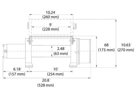 FERVI ARGANO ELETTRICO A 12V TIRO KG2000 CON CAVO D.MM6,4X14,5MT