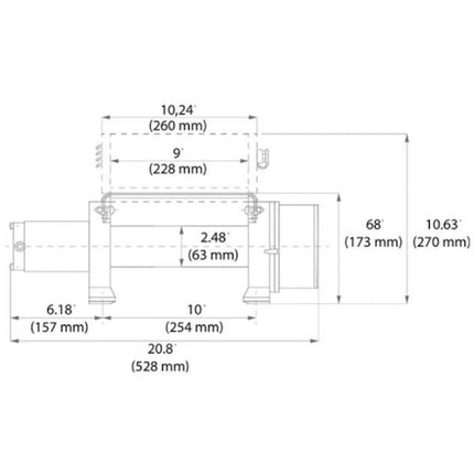 FERVI ARGANO ELETTRICO A 12V TIRO KG2000 CON CAVO D.MM6,4X14,5MT