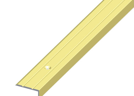 ALFER PROFILO DI CHIUSURA ALLUMINIO OTTONE CON FORI MM25X10 MT2