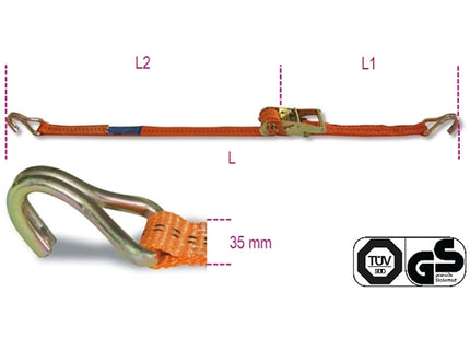 ROBUR SISTEMA DI ANCORAGGIO GANCI UNCINO ART.8181 KG1000 MM35X6MT