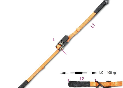 ROBUR SISTEMA DI LEGATURA 2 GANCI ART.8188CG/25 KG400 MM25X3,0MT