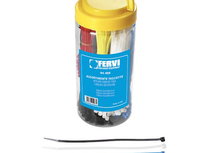 FERVI ASSORTIMENTO DI FASCETTE IN NYLON COLORATE TOTALE PZ650