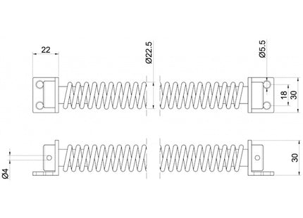 IBFM MOLLA CHIUDI PORTA NICHELATA ART. 89 LUNGHEZZA MM 280