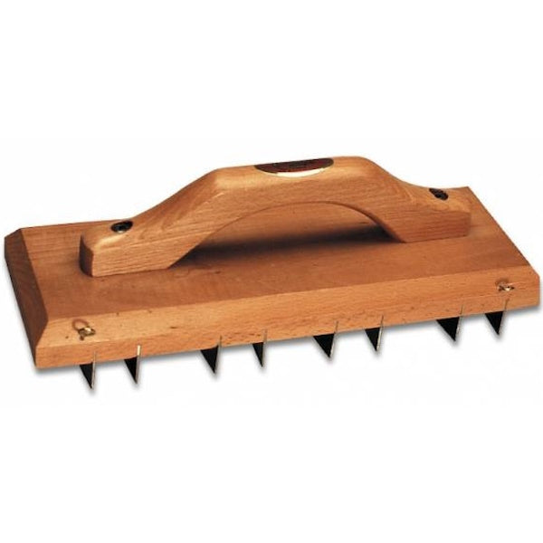 PAVAN  609/R RASCHIA ASSI LAME IN ACCIAIO MANICO LEGNO MM325X110