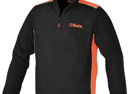 BETA  9537TL PILE DA LAVORO CON ZIP TOP LINE COLORE NERO-ARANCIO