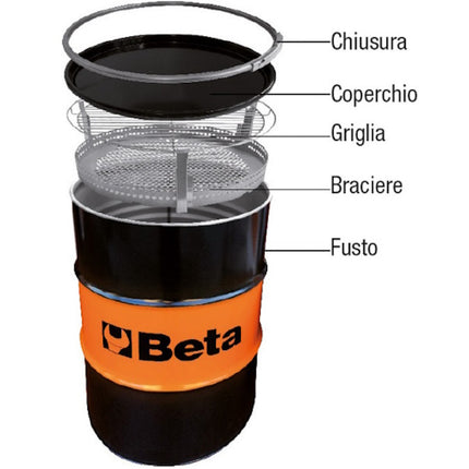 BETA  9565BBQ BARBECUE IN LAMIERA D.CM59X88H
