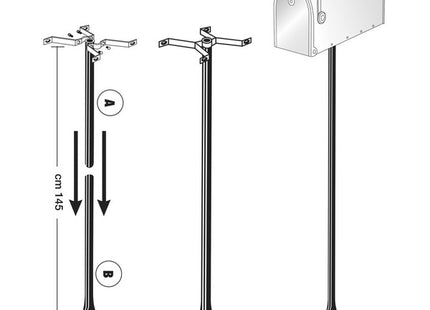 ALUBOX CASSETTA POSTALE MOD. TOPOLINO "USA MAIL" COLORE ARGENTO