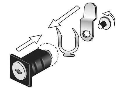 ALUBOX KIT SERRATURA QUADRATA + LEVETTE PER CASSETTE POSTALI