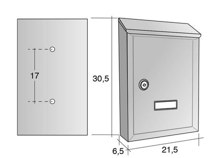 ALUBOX CASSETTA POSTALE MOD. PRIMA COLORE ARGENTO
