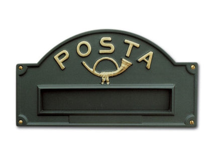 ALUBOX PLACCA BUCALETTERE ANTICA OTTONE A3 GRIGIA