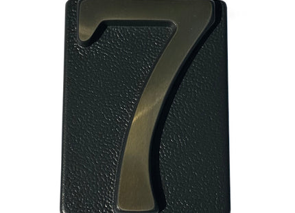 ALUBOX NUMERO CIVICO "7" IN OTTONE PER TARGA GRIGIO/OTTONE LUCIDO