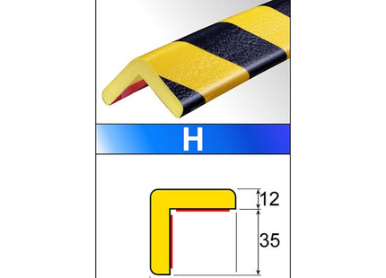 AMPERE PROFILO TIPO "H" ANGOLARE MM47X47 MT1 GIALLO/NERO