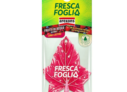 AREXONS PROFUMATORE PER AUTO FRESCA FOGLIA FRAGRANZA FRUTTI DI BOSCO