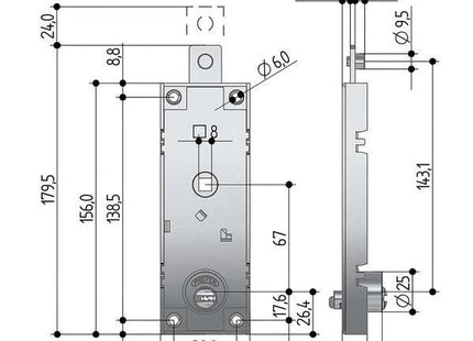 PREFER SERRATURA PER PORTONE BASCULANTE ART. W551