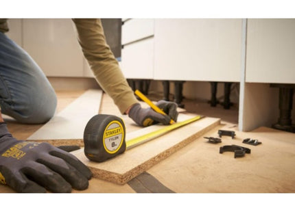 STANLEY FLESSOMETRO TYLON CASSA IN ABS ANTIURTO MT 8 NASTRO MM25