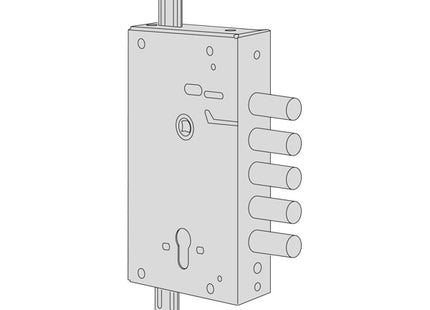 CISA SERRATURA DA APPLICARE A CILINDRO 3 CHIUSURE ENTRATA MM64 AMBIDX
