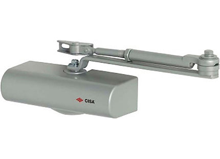 CISA CHIUDIPORTA AEREO SMART PLUS 2 CON ARRESTO COLORE ALLUMINIO