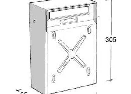 SILMEC CASSETTA POSTALE MOD. S09 PER RECINZIONI IN ACCIAIO INOX