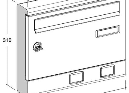 SILMEC CASSETTA POSTALE MOD. S/2001ER IN ACCIAIO INOX