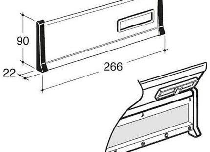 SILMEC PLACCA BUCA LETTERE IN ALLUMINIO MOD. S600 COLORE SILVER