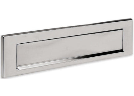 SILMEC PLACCA BUCA LETTERE IN OTTONE CROMO SATINATO MOD. S661