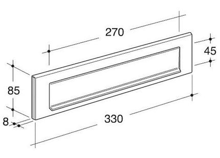 SILMEC PLACCA BUCA LETTERE IN OTTONE CROMO SATINATO MOD. S661