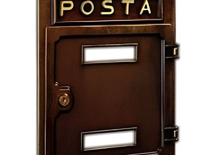 SILMEC FRONTALE CON PORTA E BUCA LETTERE IN OTTONE ANTICO MM290X370