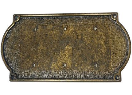 SILMEC PLACCA PORTANUMERO E LETTERA IN OTTONE ANTICO