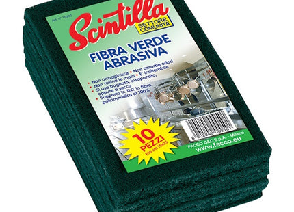 SCINTILLA FIBRA VERDE ABRASIVA CONF.DA PZ10