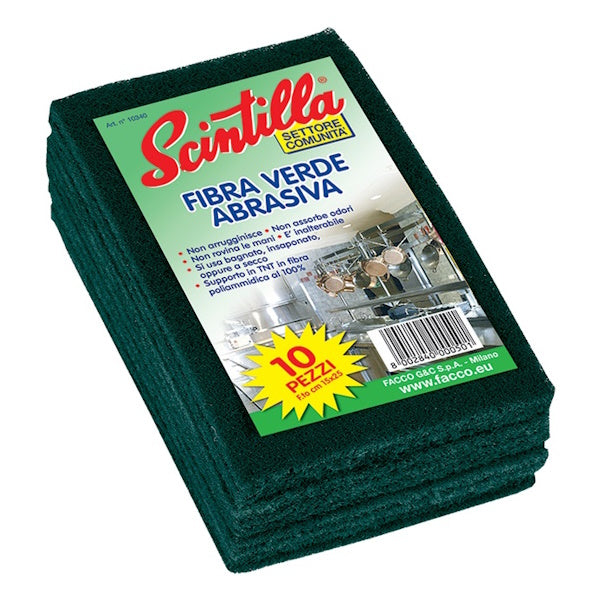 SCINTILLA FIBRA VERDE ABRASIVA CONF.DA PZ10