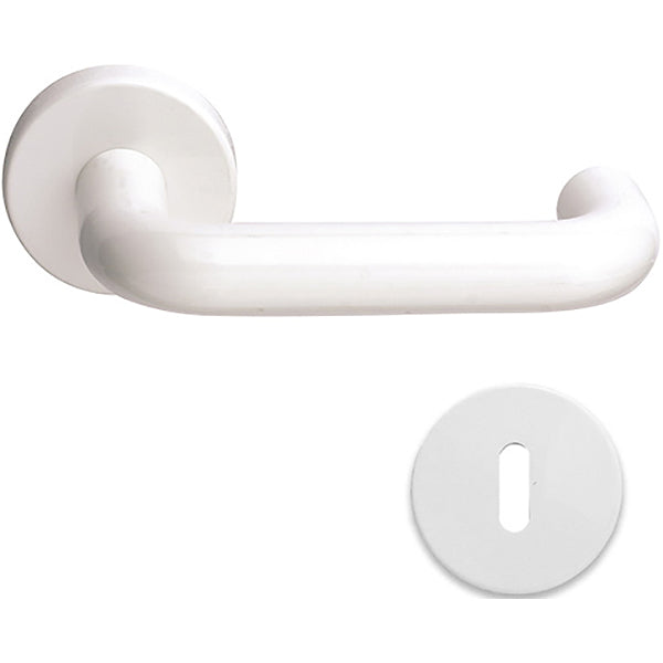 COTTALI MOON MANIGLIA PER PORTA ROSETTA + BOCCHETTA PLASTICA BIANCA*