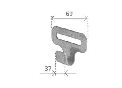BOLIS GANCIO 1 FERITOIA ZINCATO PER RULLO IN LEGNO TAPPARELLE CONF.PZ10