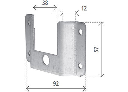 BOLIS SUPPORTO A CASSONETTO CON CUSCINETTO PER RULLO TAPPARELLE