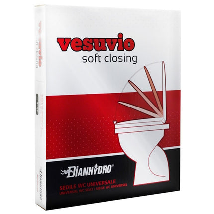 DIANFLEX SEDILE WC UNIVERSALE SELF-CLOSING MODELLO VESUVIO BIANCO