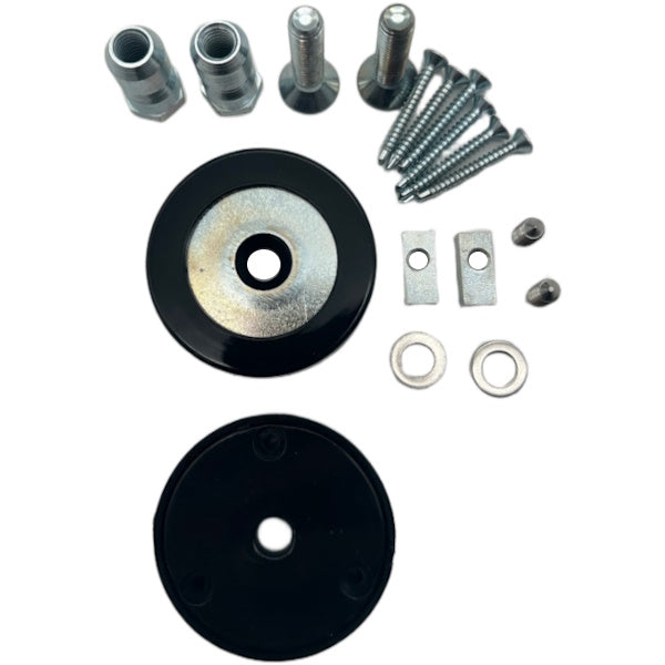 COMUNELLO FISSAGGIO SINGOLO PER MANIGLIONI IN NYLON ART.F0058 NERO