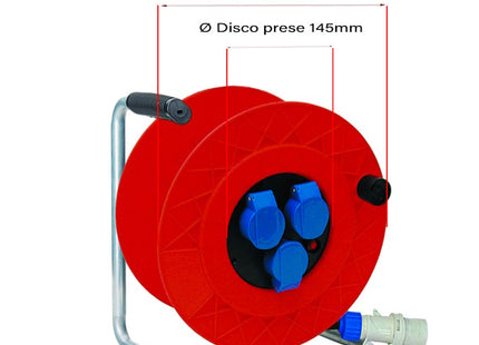 FME TAMBURO AVVOLGICAVO PRESE CEE CON CAVO MT30 230V