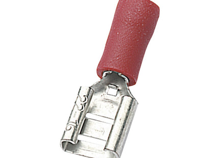 ELEMATIC TERMINALE INNESTO FEMMINA PVC MMQ.0,25-1,5/6,6X0,8 ROSSO PZ100