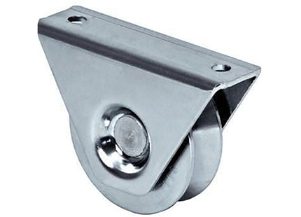 COMUNELLO RUOTA CON SUPPORTO ESTERNO GOLA A V ART.325V- 60 ZINCATA