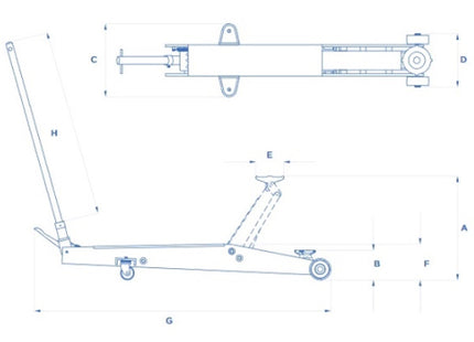 OMCN SOLLEVATORE IDRAULICO A CARRELLO PORTATA KG5000 ART.118